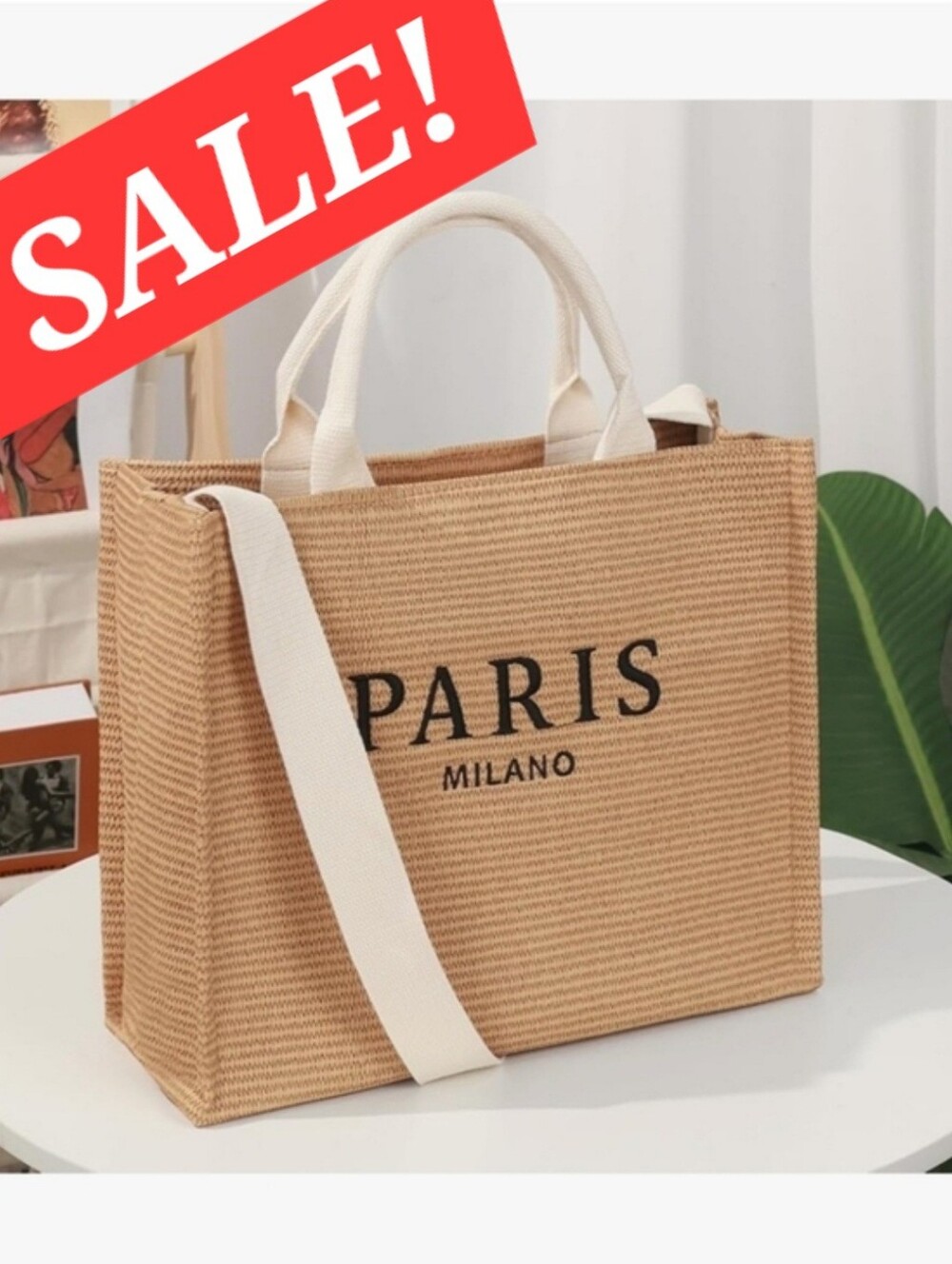 🔴48 Sale!! Stylish Paris Tote Woven Top-handle Shoulder Crossbody Bag